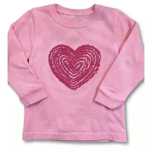 Mustard & Ketchup Kids Light Pink Heart T-Shirt Xxs 2T